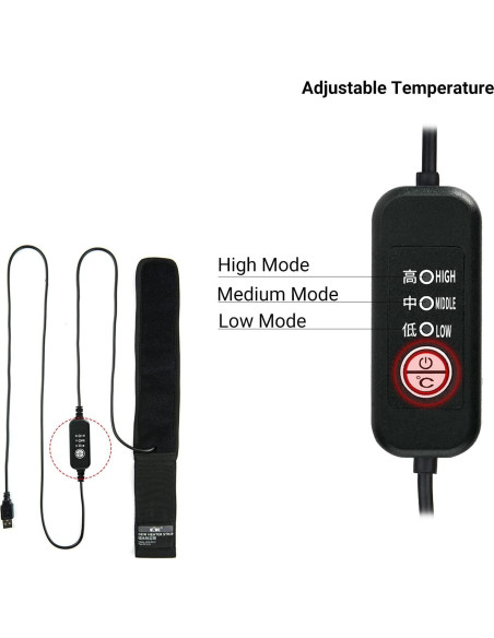 Calentador de Lentes KIWIFOTOS para Lentes 80-110mm USB