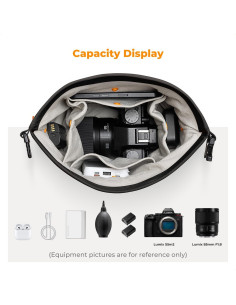 Bolsa de Mensajero K&F Concept para Cámara Compacta Negra 2