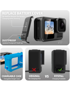 Funda de Silicona Azul FitStill para GoPro Hero 13 con Accesorios 2