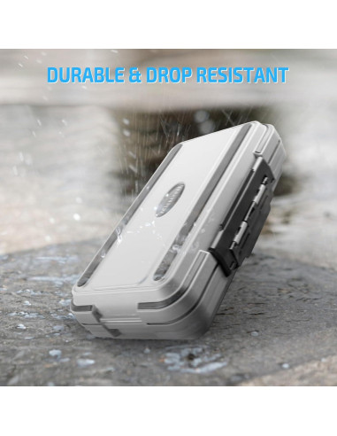 Estuche para 36 Tarjetas de Memoria SD - Gris con 36 Cajas Transparentes