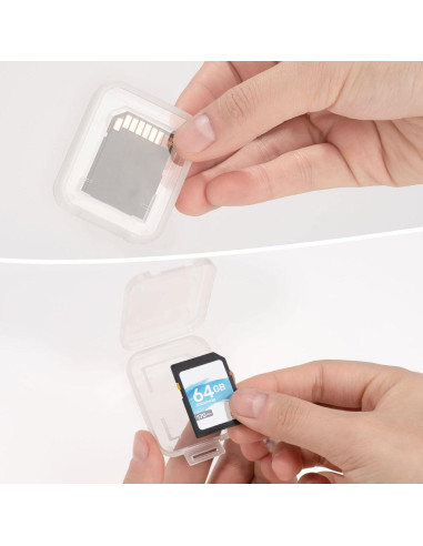 Caja de Almacenamiento para Tarjetas de Memoria SD UTENEW - Paquete de 10