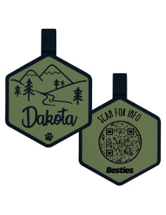 Etiqueta de Identificación Silicona Besties Pets QR Personalizada