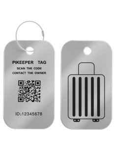 Etiqueta de Equipaje Inteligente PIKEEPER - Acero Inoxidable, Personalizable