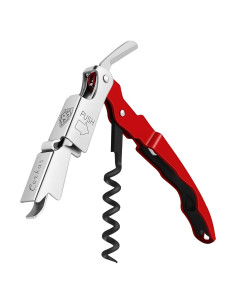 CORKAS Sacacorchos Profesional Rojo - Acero Inoxidable Compacto
