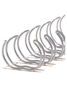 Espinas de Doble Bucle TruBind 32mm Plata 28 cm Paquete 25