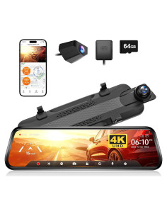 Cámara de Espejo Retrovisor WOLFBOX G930 4K 10" con WiFi y GPS