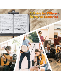 Soporte de Partituras Plegable K KASONIC MS-109BK Negro 2