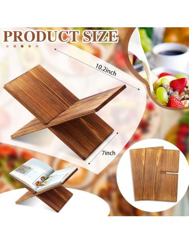 Soporte para Libros Geetery de Madera de Bambú 26x18 cm