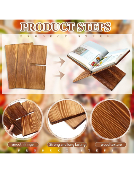 Soporte para Libros Geetery de Madera de Bambú 26x18 cm