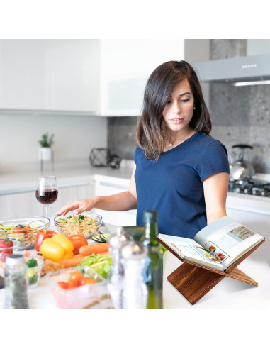 Soporte para Libros Geetery de Madera de Bambú 26x18 cm