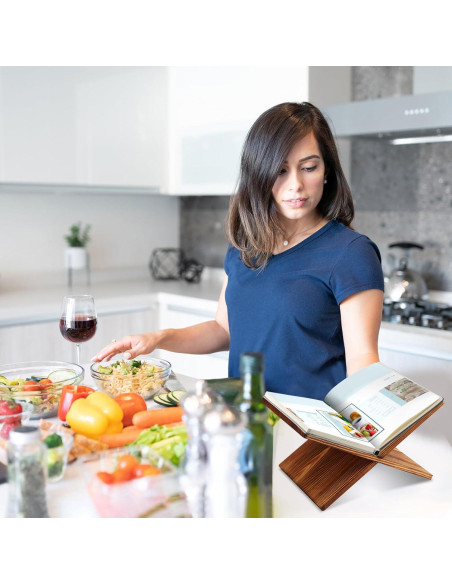 Soporte para Libros Geetery de Madera de Bambú 26x18 cm