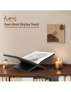 Soporte de Libro Abierto PUERSI de Madera Negro 24x40 cm 2