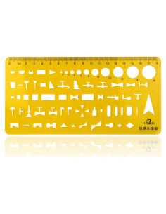 Plantilla de Dibujo de Suministro y Drenaje ZYHW 19x9cm