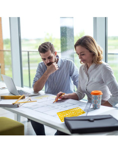 Plantilla de Dibujo de Suministro y Drenaje ZYHW 19x9cm 2