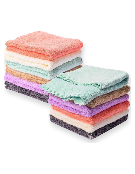 Paños de Baño Kyapoo 12 Unidades Microfibra 30x30 cm Suaves