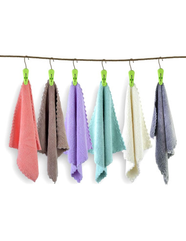 Paños de Baño Kyapoo 12 Unidades Microfibra 30x30 cm Suaves