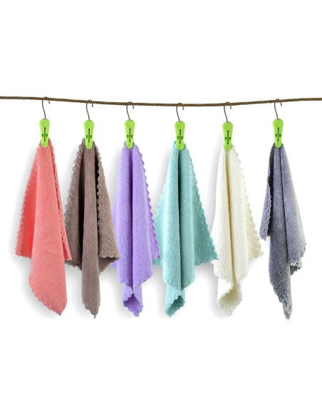 Paños de Baño Kyapoo 12 Unidades Microfibra 30x30 cm Suaves