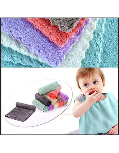 Paños de Baño Kyapoo 12 Unidades Microfibra 30x30 cm Suaves