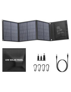 Panel Solar Plegable SinKeu 22W USB-C y USB-A Impermeable