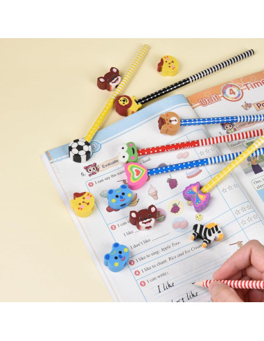 30 Lápices con Borradores de Animales QDXATIVP Multicolor