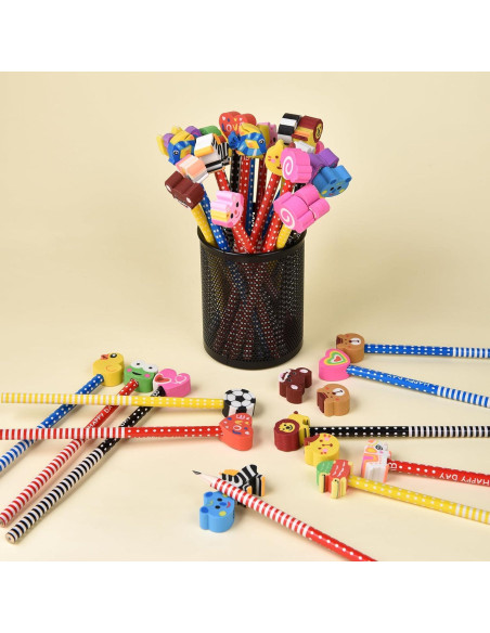 30 Lápices con Borradores de Animales QDXATIVP Multicolor