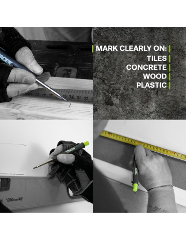 Lápiz de Carpintero Tracer Deep Hole 2B Extensible 145mm