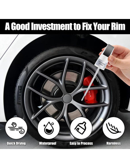 Pintura de Retoque COSLAKE Plata Estelar para Llantas Tesla