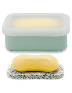 Estuche de Jabón Olamar Portátil Verde Pequeño a Prueba de Fugas