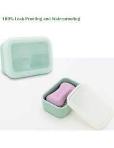 Estuche de Jabón Olamar Portátil Verde Pequeño a Prueba de Fugas 2