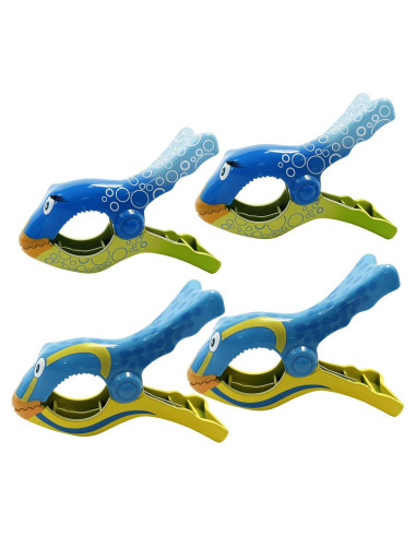 4 Clips para Toallas de Playa Wezdopu - Diseño Colorido y Divertido