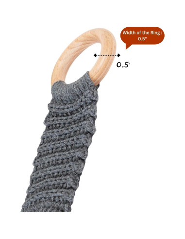 Soporte de Toalla de Cocina Boho SkilledSlicing Gris 27.94 cm