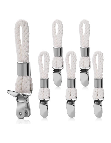 6 Clips de Toalla Sliverdew de Algodón y Metal para Cocina