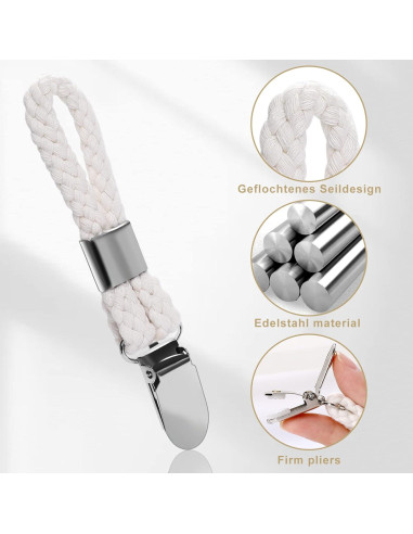 6 Clips de Toalla Sliverdew de Algodón y Metal para Cocina