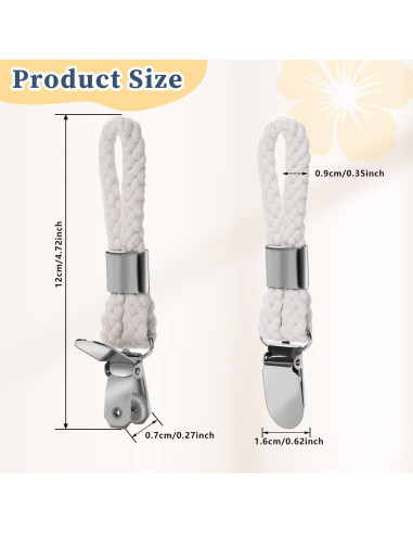 6 Clips de Toalla Sliverdew de Algodón y Metal para Cocina