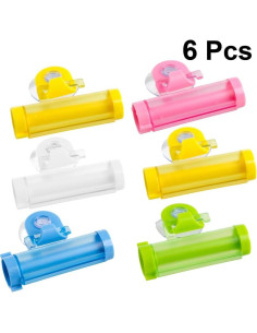 Exprimidor de Pasta de Dientes GLEAVI 6 Pcs con Ventosa - 8x5.5 cm 2