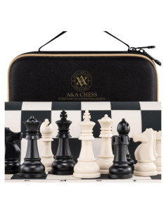 Juego de Ajedrez A&A - Tablero Silicona 38x38cm Piezas Staunton