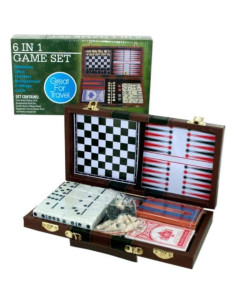 Juego de Viaje 6 en 1 Kole Imports - Dominó, Ajedrez, Damas 2