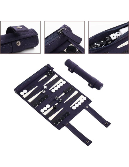 Juego de Backgammon Portátil McGregri - Plegable y Ligero