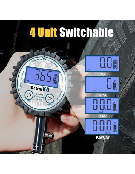 Medidor Digital de Presión de Neumáticos AetralYB 200 PSI