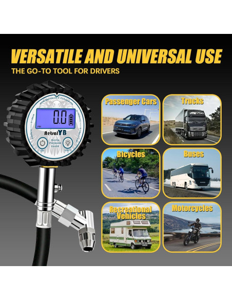 Medidor Digital de Presión de Neumáticos AetralYB 200 PSI
