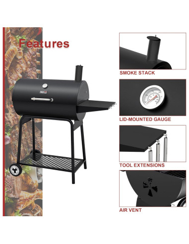 Parrilla de Carbón Royal Gourmet CC1830 627 in Espacio BBQ