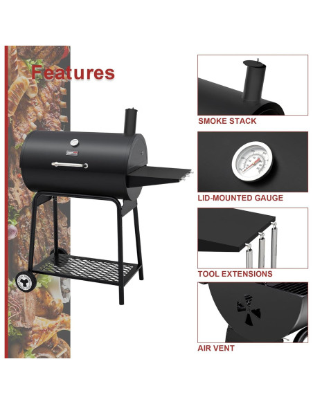 Parrilla de Carbón Royal Gourmet CC1830 627 in Espacio BBQ