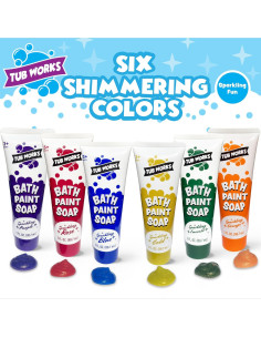Juguete de baño Tub Works Shimmer 6 Pack - Pintura Lavable No Tóxica 2