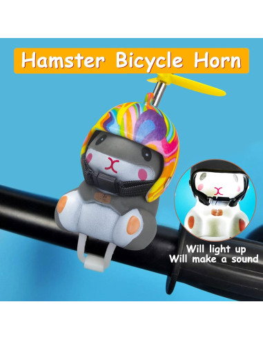 Campana de Bicicleta Wonuu con Luz LED y Casco Hámster