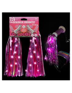 Luces LED para Manillar de Bicicleta Brightz - 2 Borlas Rosa
