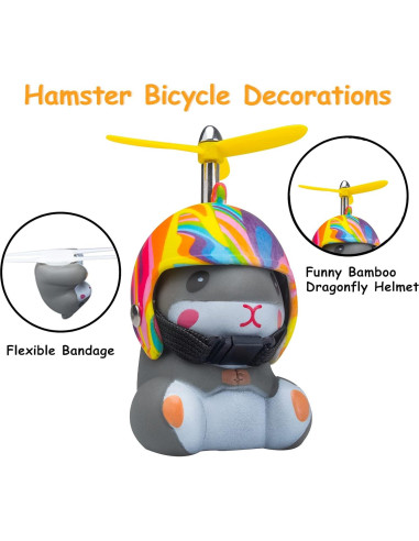 Campana de Bicicleta Wonuu con Luz LED y Casco Hámster