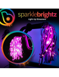 Luces LED para Manillar de Bicicleta Brightz - 2 Borlas Rosa 2