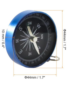Brújula de bolsillo Boguish azul, ligera y portátil para camping 2