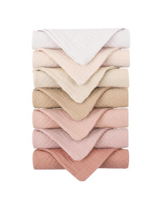 Toallas de Baño para Bebés Konssy 100% Algodón 28x28 cm 7 Piezas