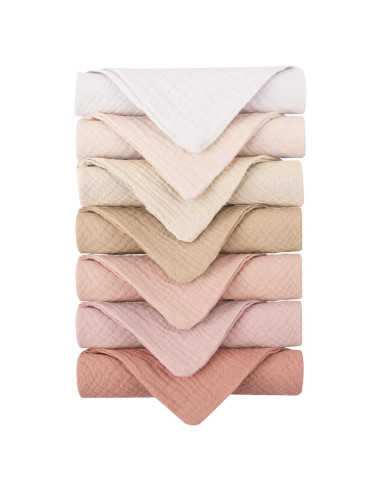 Toallas de Baño para Bebés Konssy 100% Algodón 28x28 cm 7 Piezas